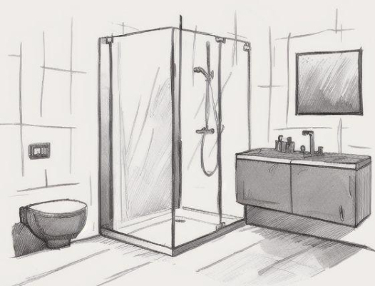 croquis amenagement salle de bain angers