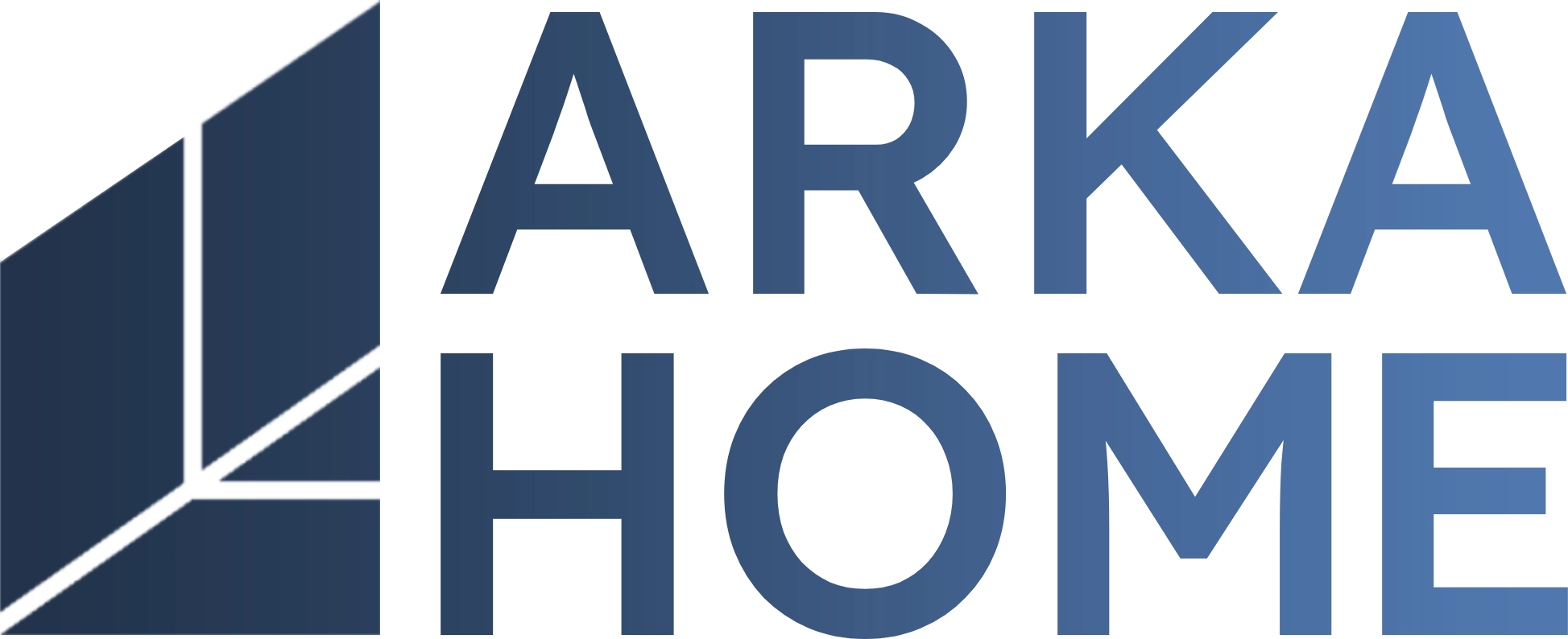 Logo arka home rectangulaire blue